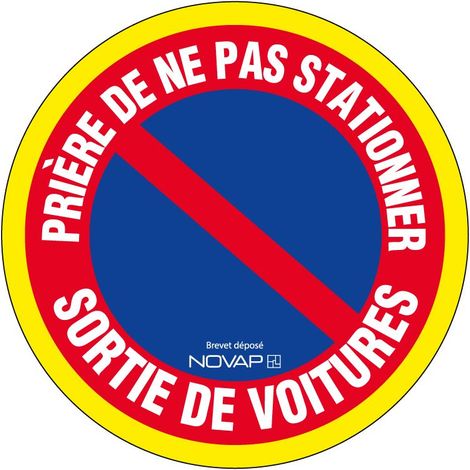 Disque plastique - Diamètre 30 cm - Haute visibilité - Prière de ne pas stationner (1/4)