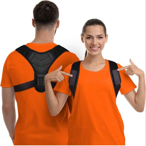 Correcteur De Posture - Sangle Réglable Avec Support Claviculaire - Pour Soulagement Des Douleurs Du Cou Et Du Dos - 1 Pièce (1/5)