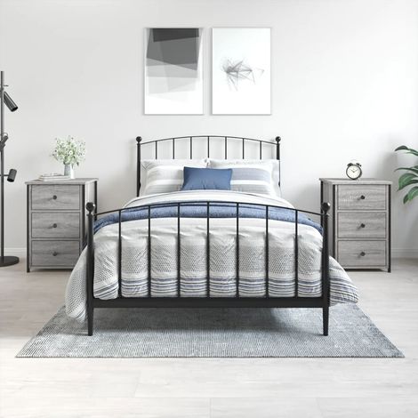 vidaXL Mesitas noche 2 uds madera ingeniería gris Sonoma 40x36x60 cm (1/5)