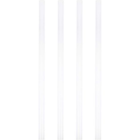 Lot de 4 tuyaux transparents en PVC pour eau dure, tubes ronds transparents-50x2x2cm-Transparent
