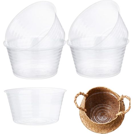 Platillo transparente para recoger agua de plantas, 18 cm, juego de 5 (1/5)