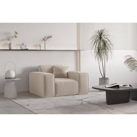 Sessel Designersessel CELES PREMIUM in Stoff Opera Velvet Sand (1/3)