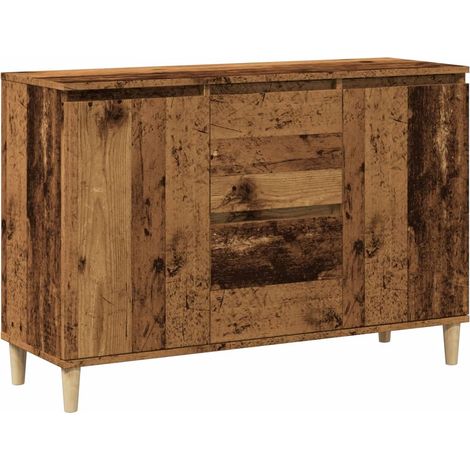 Aparador buffet cómoda mueble mueble de almacenaje organizador cocina salón salón madera vieja 102 x 35 x 70 cm madera contrachapada marrón 020036597