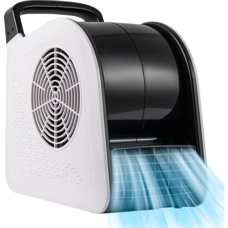 Ventilador portátil 33 x 18 x 33 cm 3 velocidades con cabezal giratorio circulación de aire ambiental funcional ABS negro 200014628