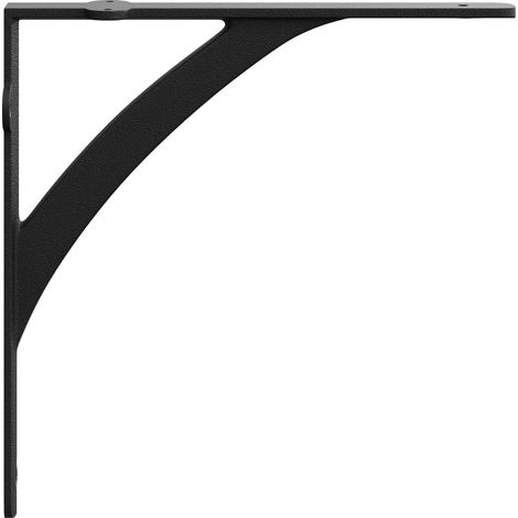 Supports d'étagère murale 12 pc Noir 21 x 21 x 3.5 cm Acier vidaXL (1/4)