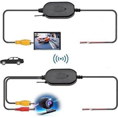 TRADE SHOP - Kit Rca Wireless Per Telecamera Retromarcia 2,4gh Trasmettitore Ricevitore Video - (1/4)