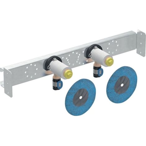Geberit FlowFit Anschlusswinkel 90° vormontiert, zweifach, gerade,  DN 12, 619.670.00.1