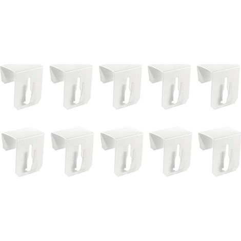 Lot de 10 crochets pour fenêtre à clipser Blanc 20-23 mm (1/5)