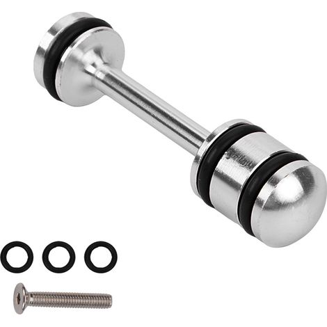 12573460 Tige de séparation d'huile en aluminium, dérivateur d'huile moteur en aluminium usiné, bouchon de passage d'huile compatible LS1 - Argent Noir (1/4)