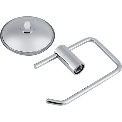 Porte-rouleau de papier toilette en acier inoxydable avec ventouse, barre murale pour salle de bain (1/5)