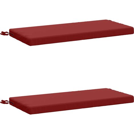 Cuscini per Panchina a 2 Pezzi SOEST 100% Poliestere Rosso Vino vidaXL (1/5)
