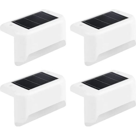 Juego de 4 luces solares para jardín, LED impermeables, aptas para escaleras exteriores. (1/5)
