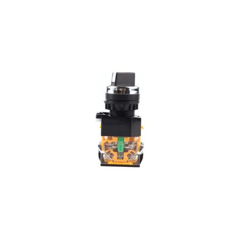 Sélecteur Rotatif Rond 22mm 2 Positions NC + NO Autobloquant (1/5)
