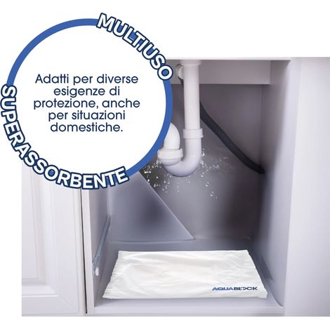 Sacchi Autoespandenti Antiallagamento 60x40 cm Aquablock – 4 o 10 pcs Fino a 15L di Protezione per Sacco - Packaging: 4 Sacchi (1/5)