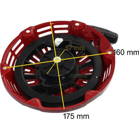 démarreur à recul pour moteur Honda GX120 GX160 GX200 5,5 6,5 CV - intérieur noir (1/3)