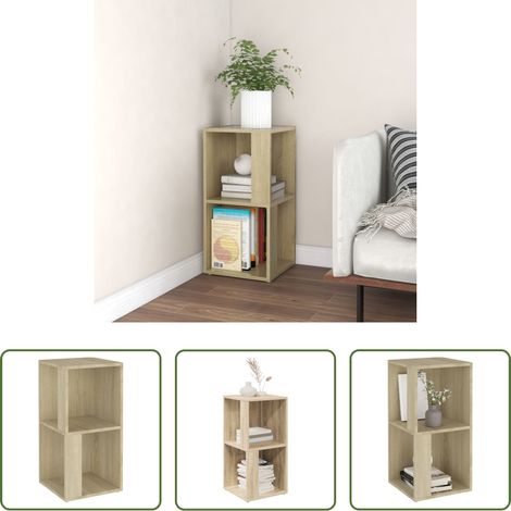 Holzschrank -  Eckregal Sonoma-Eiche 33x33x67 cm Holzwerkstoff (1/5)