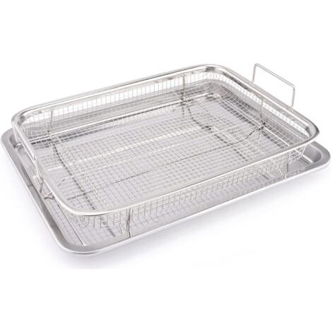 royaluxe- Norcks Panier De Friteuse À Air Pour Four Plaques De Cuisson De Rechange Originales Panier Antiadhésif En Acier Inoxydable (1/4)