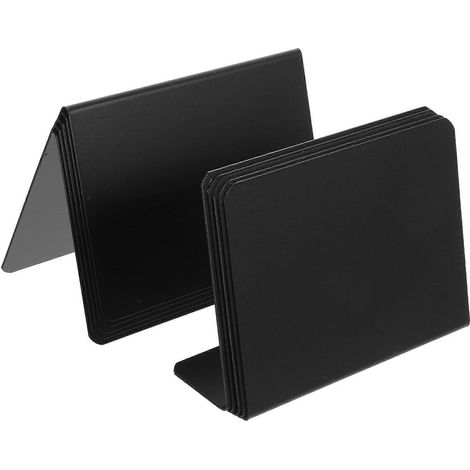 Lot de 10 supports de porte-noms en acrylique effaçables à sec, présentoirs de table en acrylique-10.00X8.00X6.00CM-Black (1/3)