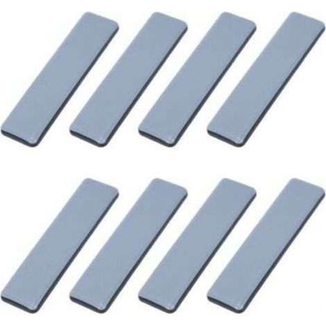 Pattini per mobili resistenti, cuscinetti in teflon autoadesivi, rettangolari, antivibrazione, blu/nero, super scorrevoli (8 pezzi, 25 mm x 100 mm) -Crezuo