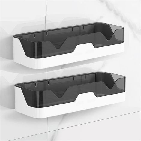 Lot de 2 Etagère Douche,Serviteur de Douche Sans Perçage, Paniers Rangement D'organisateur de Douche Mural pour Salle de Bain/Cuisin (1/5)