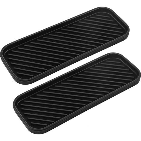 Tray rack in silicone for storage of soap of bathroom, of cup and of glasses water of kitchen - Set of 2 (1/5)