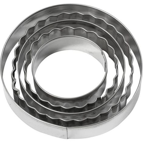 Emporte-pièces - Inox - Ronds - 5 pcs - Compatible lave-vaisselle - Idéal pour Noël