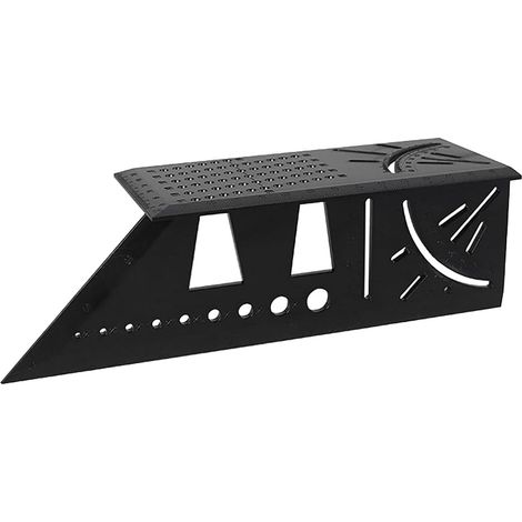 Regla cuadrada 3D de aleación de aluminio, medición de ángulo de inglete de 45 grados, regla de carpintero, accesorios de carpintería, regalos (1/5)
