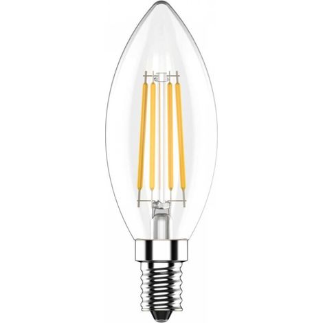 Ampoules Bougie LED E14,4W Équivalent Ampoule Incandescente 40W,Blanc Chaud 2700K,400LM, CRI 80,Lot de 5 [Classe énergétique D] (1/5)
