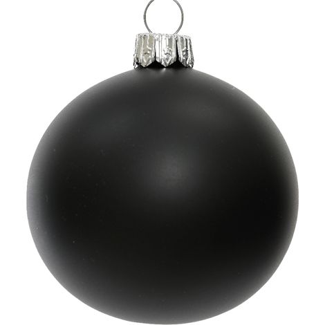 Mattschwarze Weihnachtskugel Ø10