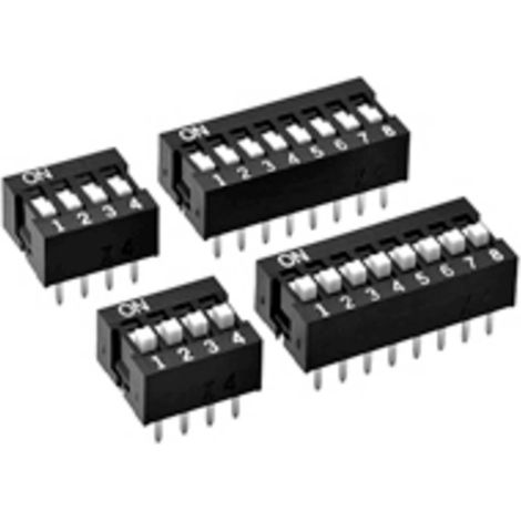 Omron A6E-9104-N Interrupteur DIP Nombre de pôles 9 THT 1 pc(s) Bag
