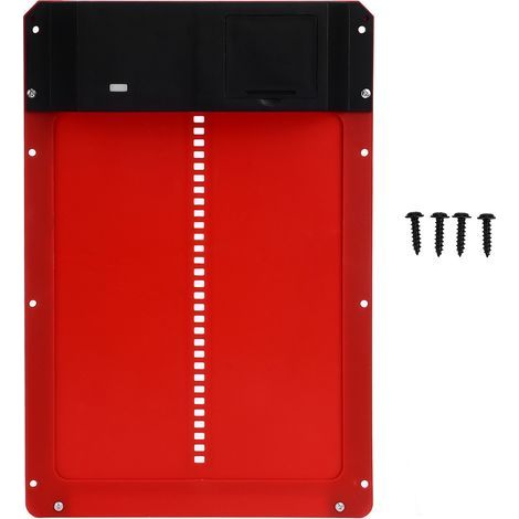 Porte Automatique de Poulailler avec Détecteur de Lumière pour Élevage de Volailles Rouge (1/5)