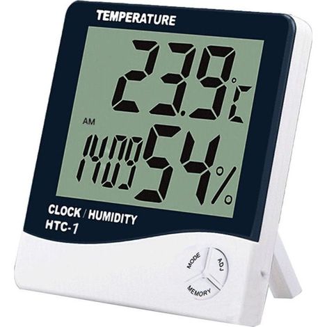 Thermomètre Hygromètre Numérique avec Sonde Extérieure - Grand Écran LCD - Commutateur ℃/℉ - Maison/Bureau/Chambre (1/5)