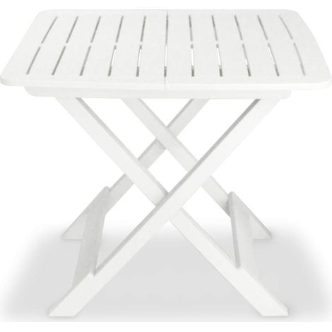 Maison Exclusive - 3dílný skládací bistro set plastový bílý (1/5)