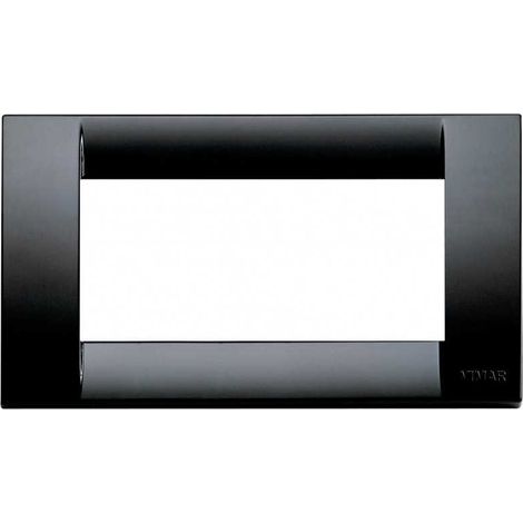 16744.16 Placa Clásica 4 Módulos Negro Idea