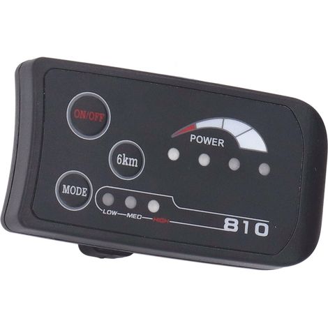 36V/48V S810 LED-Anzeigetafel, geeignet für Elektrofahrräder, 4-adriges Umrüst-LED-Steuergerät für Fahrräder, SM-Stecker.