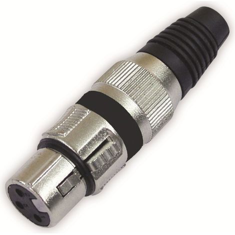 OMNITRONIC XLR-Buchse 3-polig, schwarz, 10 Stück