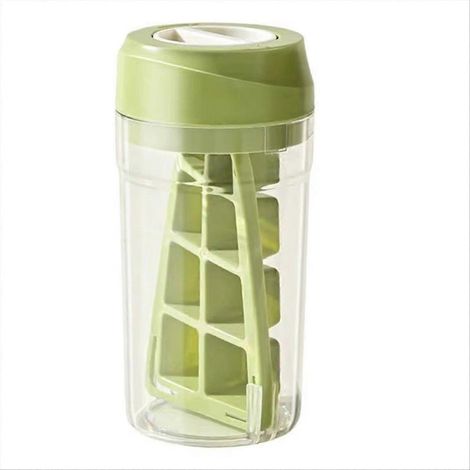 Bac à glaçons alimentaire à 8 compartiments, moules à glaçons portables, accessoires de cuisine et de réfrigérateur, vert (1/5)