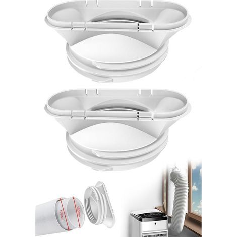 Lot de 2 Portable Tuyau Climatiseur Mobile Allongé Kit D'extension de Tuyau de Ventilation Tuyau Évacuation de Climatiseur pour Climatisation Déshumidificateur Sèche Linge (1/5)