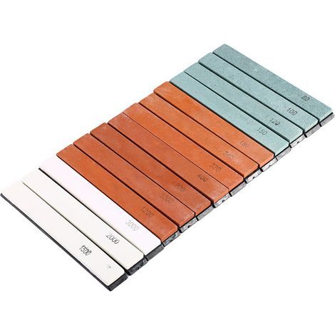 Aramox Affiner un Couteau de Cuisine, des Couteaux en Acier en Carbone, des Gouges avec une Pierre de Polissage pour une Tâche de netteté Facile sur Toutes Sortes de Couteaux, Ciseaux, Bits à Outils. (1/5)