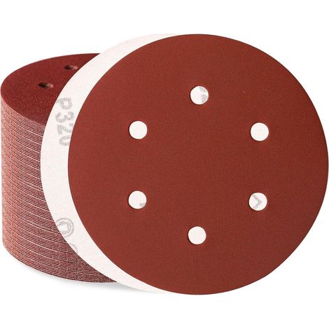 Schleifpapier 150mm Klett Exzenterschleifer 320 Körnung 100 Stück (1/5)