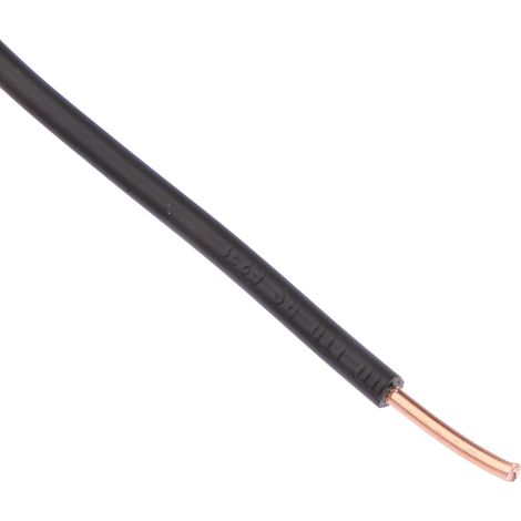 RS PRO Fil de câblage, section 2,5 mm², 600 V Noir Cuivre recuit, Maximum +70 °C, 100m ( Prix pour Bobine de 100 Mètres )