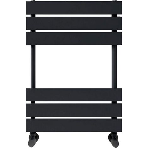 Orbit Life Flat Panel Heated Towel Rail 650mm H x 400mm W - Black (1/4)
