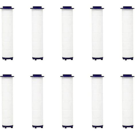 Lot de 10 filtres pour pommeau de douche à ventilateur turbo, compatibles avec les pommeaux de douche haute pression. (1/2)