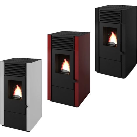 Estufa de pellets canalizada Eva Calor Marisa de 9,2 kW -  - Rojo (1/5)