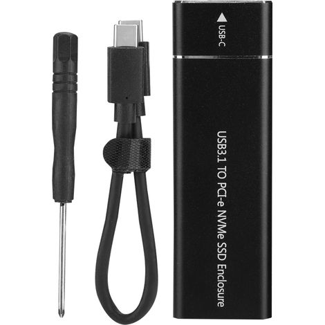 Boîtier externe USB 3.1 vers M.2 NVMe pour Windows, Mac OS et Linux (1/5)