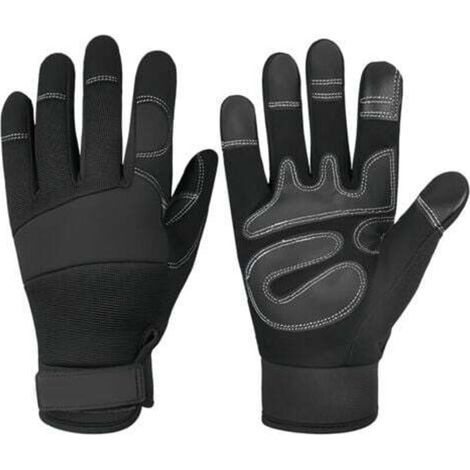 Gants de protection pour tronçonneuse, gants forestiers (tronçonneuses et outils de jardinage) - Taille 11 Noir (L) (1/4)