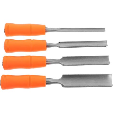 Ensemble de 4 Ciseaux à Sculpter en Acier pour Bois Poignée Ergonomique Confortable, pour Atelier de Sculpture sur Bois Débutants et Professionnels (1/5)