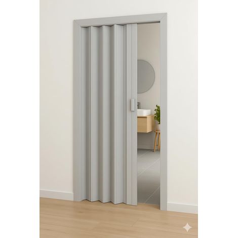 Grigio Deluxe Porta a Soffietto Magnetica Scorrevole Interno
