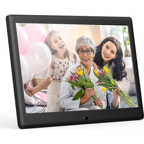 Cadre photo numérique TuseRxln - HD - Écran IPS 7 pouces 16:9 - 1 - Convient pour chambre ou bureau - Noir (1/5)