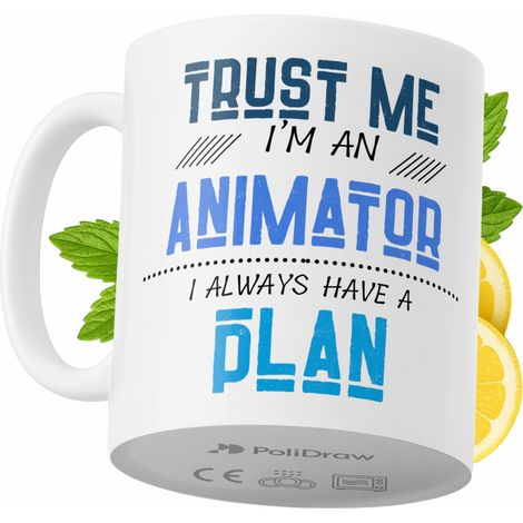 Tazza divertente e umoristica per animatori, ideale per caffè e tè, con grafica e testo divertenti. Perfetta per compleanni, onomastici e festività. Tazza premium per occasioni speciali, per casa, uff (1/5)